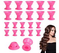 Heatless Hair Curlers Set: 40 Pieces Including Large and Small Soft Overnight Rollers for Women and Kids (Pink)