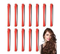 Heatless Hair Rollers - ABS, 12 x Hair Rollers for Long Hair with Elastic Bands, Durable Material, Heartwarming Gift, Heat-free Styler for Night Use at Home and Travel