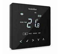 Heatmiser NeoStat WiFi Thermostat Smart Programmable Room Thermostat for Wet Underfloor Heating & Central Heating 230V App Control Alexa Google Home - No Hub Required - Black