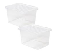 HEATON WHOLESALE 1 X 20L Strong Clear Multipurpose Transparent Storage Container Complete With Lid Ideal For Home & Office Use