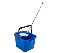 HEATON WHOLESALE 1 X Blue 12L Cotton Mop Bucket Set Complete With Pouring Lip Ideal For Mopping All Kinds Of Hard Floors