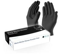 HEATON WHOLESALE 1000 X Extra Large Black Strong Nitrile Powder Free Gloves Ideal For Medical, Tattoo, Barber Shop & Mechanical