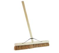HEATON WHOLESALE 2 X 36" Indoor Outdoor Soft Coco Sweeping Broom With Handle Perfect For Home & Garden