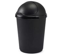 HEATON WHOLESALE 2 X 50L Rubbish Waste Recycling Bullet Dustbin For Home Office & Kitchen With Roll Open Lid
