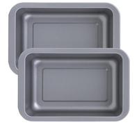 HEATON WHOLESALE 2 X Low Carbon Steel Rectangular Mini (16.5Cm) Air Fryer Dish For Cooking & Roasting