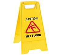 HEATON WHOLESALE 5 X Yellow Double Sided Printed Caution Wet Floor Foldable Safety Warning Sign