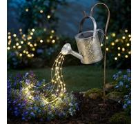 HEATON WHOLESALE Stunning Solar Watering Can With Cascading Warm White Leds