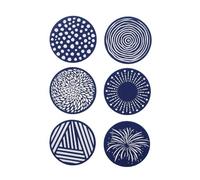 Heatproof Silicone Coasters 9.6cm Round Printed Pattern Cup Mat Heat Insulated Drink Pad For Home Use Table Protectors Coffee Coasters