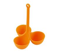 Heatproof Silicone Egg Holder Steamer for Cooking and Dining | Reusable 3-Grid Egg Tray for Perfect Breakfast Meal Prep in Kitchen (C, 10x13cm)