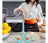 Heatproof Silicone Egg Holder Steamer for Cooking and Dining | Reusable 3-Grid Egg Tray for Perfect Breakfast Meal Prep in Kitchen (A, 10x13cm)