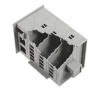 HEATSHAKING 1:144 Scale Ruined Town Building Plastic Model with Easy Assembly and Realistic Crumbled Details for Railway Scenery and Military Enthusiasts