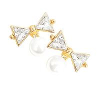 HEATSHAKING 1 Pair of Lightweight Artificial Pearl Earrings for Women, Delicate Metal Earrings with Golden Finish, Comfortable to Wear, for Valentine's Day or Wedding Day
