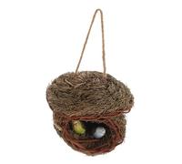 HEATSHAKING 1 set Artificial Bird Nest Ornaments with Eggs Woven Bird Nest Decor for Garden Home and Seasonal Displays for Easter Spring and Christmas Decorations
