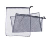 HEATSHAKING 10 Pcs Black Mesh Carrier Bags Portable Storage Bags for Bath Products with Fabric Material and Drain Sand and Water Feature Suitable for Beach and Hotel Use