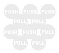 HEATSHAKING 10 Sets Push Pull Door Sticker for Glass Doors, Premium Pvc Material, Replaceable Visible Signage, Suitable for Office Building and Home Use, Sturdy and Easy to Apply Reminding