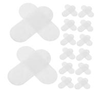 HEATSHAKING 100pcs Felt Pads for DIY Hair Accessories Water Drop Clip Gaskets for Crafting Hairpin Making Supplies White Felt Pads for Headdress Craft Projects