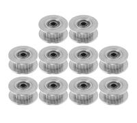 HEATSHAKING 10PCS 2GT Timing Belt Pulley Set for 3D Printer, Aluminum Alloy 20 Teeth H-Type Synchronous Wheel with 3mm Bore for 6mm Belt Drive, Compatible with RepRap and CNC Automation