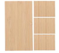 HEATSHAKING 10pcs Bamboo Business Card Materials Unfinished Craft Slices with Smooth Surface, Natural Bamboo Rectangular Sheets for Creative DIY Tags and School Decorations