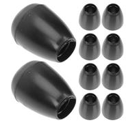 HEATSHAKING 10pcs Black Silicone Ear Bud Covers Replacement Soft Ear Tips for Stethoscope Accessories Lightweight Design and Accurate Auscultation in Hospitals and Clinics