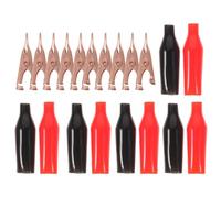 HEATSHAKING 10pcs Crocodile Clips Metal Alligator Clip, Copper + Steel Mini Clamps with Good Electrical Conductivity and Large Elasticity for Home and Automotive Testing Random Color