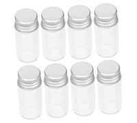 HEATSHAKING 10pcs Mini Essential Oil Bottles Glass Screw-top Medicinal Ink Bottles for Sample Traveling Flat Bottom