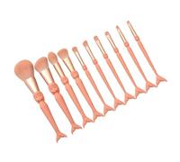 HEATSHAKING 10Pcs Professional Makeup Brush Portable Cosmetics Tools for Women No Shedding Bristles for Foundation Eyeshadow Blush for Daily Makeup Needs Opp Bag Packaging
