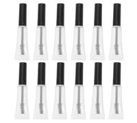 HEATSHAKING 12pcs 5ml Refillable Mascara Soft Tubes with Brush Inserts, Plastic Lash Oil Containers for Eyelash Cream Refills, for Home Use and Portable Purse Storage