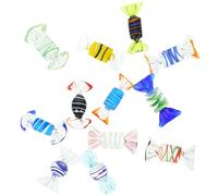 HEATSHAKING 12pcs Glass Candy Ornaments Set, Elegant Decorative Pieces in Candy Shape, Made of Fine Glass for Interior Decoration and Sitting Room Display, Stands Stably with