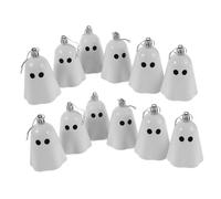 HEATSHAKING 12pcs Halloween Hanging Ghost Ornaments Sturdy Resin Mini Ghost Wall Decorations for Indoor Haunted House Creative Spooky Decor for Tree Bedroom Party Versatile Hanging Halloween