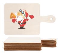 HEATSHAKING 12pcs Rectangular Wood Chopping Boards with Handle for Baking and DIY Crafts, Easy to Clean Wooden Food Serving Trays and Drawing
