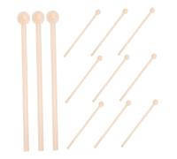 HEATSHAKING 12pcs Wooden Mallets Percussion Sticks for Glockenspiel Xylophone Cow Bell with Comfortable Grip Premium Wood Material for Home School Party Festival Use