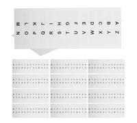 HEATSHAKING 14 Sheets Alphabet Index Tabs, English Letters Page Tabs, Book Flags, White Paper Self-Adhesive, Small, Lightweight, for Offices and Folders