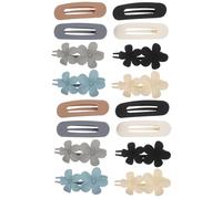 HEATSHAKING 16pcs Large Matte Floral Hair Claw Clip Set for Women, Flat Flower Hair Clips with Matte Finish, Bangs Barrette Hairpin Accessories for Daily and Casual Wear