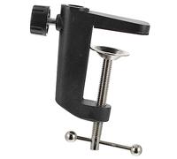 HEATSHAKING 1Pc Multi Function Bracket Base Microphone Clamp for Tables Black Mic Stand Holder with Non Slip Design Suitable for Fixed Microphones and Desk Lamps Easy to Use