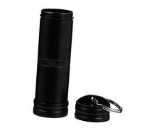 HEATSHAKING 1pc Portable Pill Container Aluminum Alloy Travel Holder for Outdoor Use Airtight Medicine Storage Case for Hiking Camping Emergency Needs