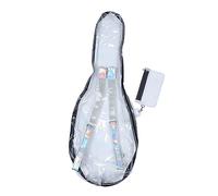 HEATSHAKING 1Pc Transparent Guitar Bag Convenient Travel Backpack for Acoustic Guitars with Extra Compartment Stylish Design Zipper Closure for Outdoor Use