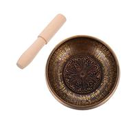 HEATSHAKING 1set Handmade Tibetan Singing Bowl Wooden Rod for Meditation and Yoga Simple Design for Mind Healing Relaxation and Sound Therapy for Home Studio Use