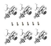 HEATSHAKING 1Set Professional Sealed Guitar Machine Heads Tuning Pegs with Screws for Accurate String Tuning Guitar Accessory for Enthusiasts and Musicians
