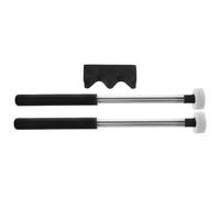 HEATSHAKING 2 Pairs Drumsticks with Felt and Rubber Heads, User-friendly Design with Firm Grip, for Sessions and Live Performances, Black Aluminium Alloy Handles