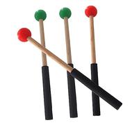 HEATSHAKING 2 Pairs Universal Drum Mallets for Marimba and Tongue Drum, Wood and Rubber Material, Convenient to Hold with Smooth Surface, Percussion Accessory for Beginners and Random Style