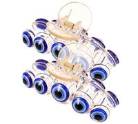 HEATSHAKING 2 Pcs Blue Evil Eyes Claw Clips Large Decorative Hair Clips with Strong Gripping Force Resin Material Hair Accessories for Women Suitable for Birthday Ceremony