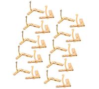HEATSHAKING 20pcs Iron DIY Box Making Hinges with 8-Hole 92 Degree Lid Stay Hinge, Golden Bent Corner Support for Jewelry Box and Pop Display Stand, Minimizes Installation Errors and Prevents