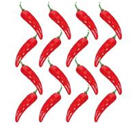 HEATSHAKING 20pcs Mini Artificial Red Pepper Models, Lightweight Foam Material with Lifelike Shape, Safe and Realistic Simulation Food Props for Kindergarten and Art Training Institution