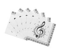 HEATSHAKING 20pcs Music Note Party Napkins Disposable Printed Tissues for Birthday Celebrations Fun Music Pattern Dinner Napkins Enhance Festive Atmosphere and Keep Clean