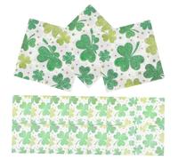 HEATSHAKING 20pcs Shamrock Paper Napkins for Patrick Day Thick Absorbent Napkins Elegant Table Decor for Festive Celebrations Irish Themed Party Supplies