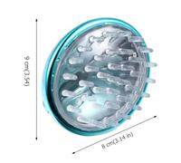 HEATSHAKING 2pcs Bath Hair Scalp Massager Brush with Handle Silicone Shampoo Brush for Itchy Scalp Relief Blue and Gold Hair Massage Tools for Shower and Relaxation