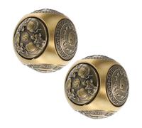 HEATSHAKING 2pcs Brass Baoding Balls Traditional Hand Exercise Therapy Balls for Stress Relief Finger Strengthening Ergonomic Grip for Hand Wellness and Home Decor