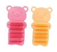 HEATSHAKING 2pcs Children’s Hand and Nail Cleaning Brush Set Finger Nail Brush Soft Bristles Yellow and Pink Colors Suitable for Gentle Hand Washing