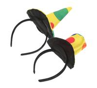 HEATSHAKING 2pcs Clown Hat Headband Set Playful Circus Clown Party Accessories Novelty Festive Headwear for Halloween Performance and Costume