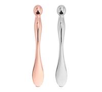 HEATSHAKING 2pcs Eye Cream Applicator Metal Stick Set with Rose Gold and Silver, Dual-use Face and Eye Cream Massager Rod for Skin Care and Wrinkle Reduction